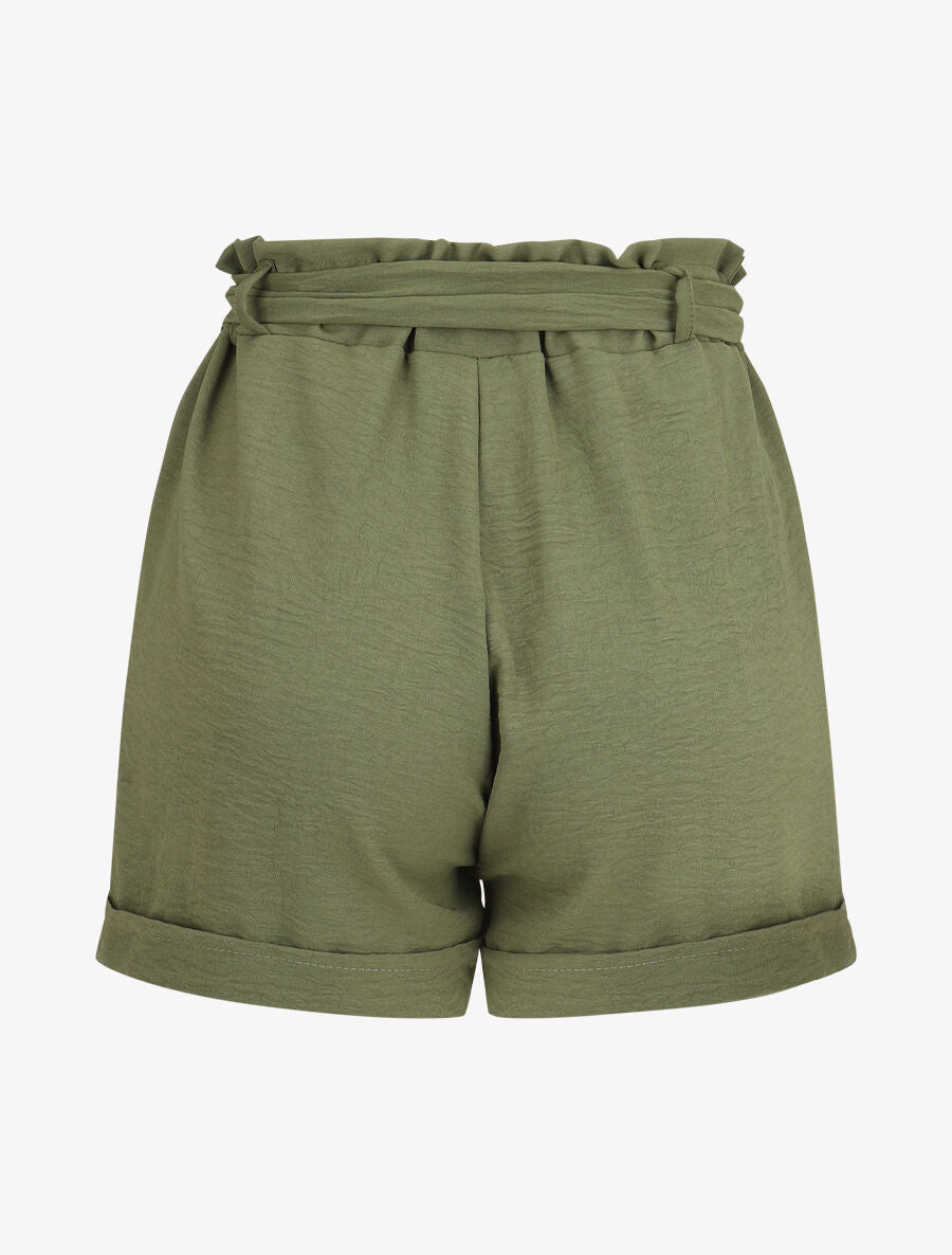 Short uni à revers - Kaki - 2