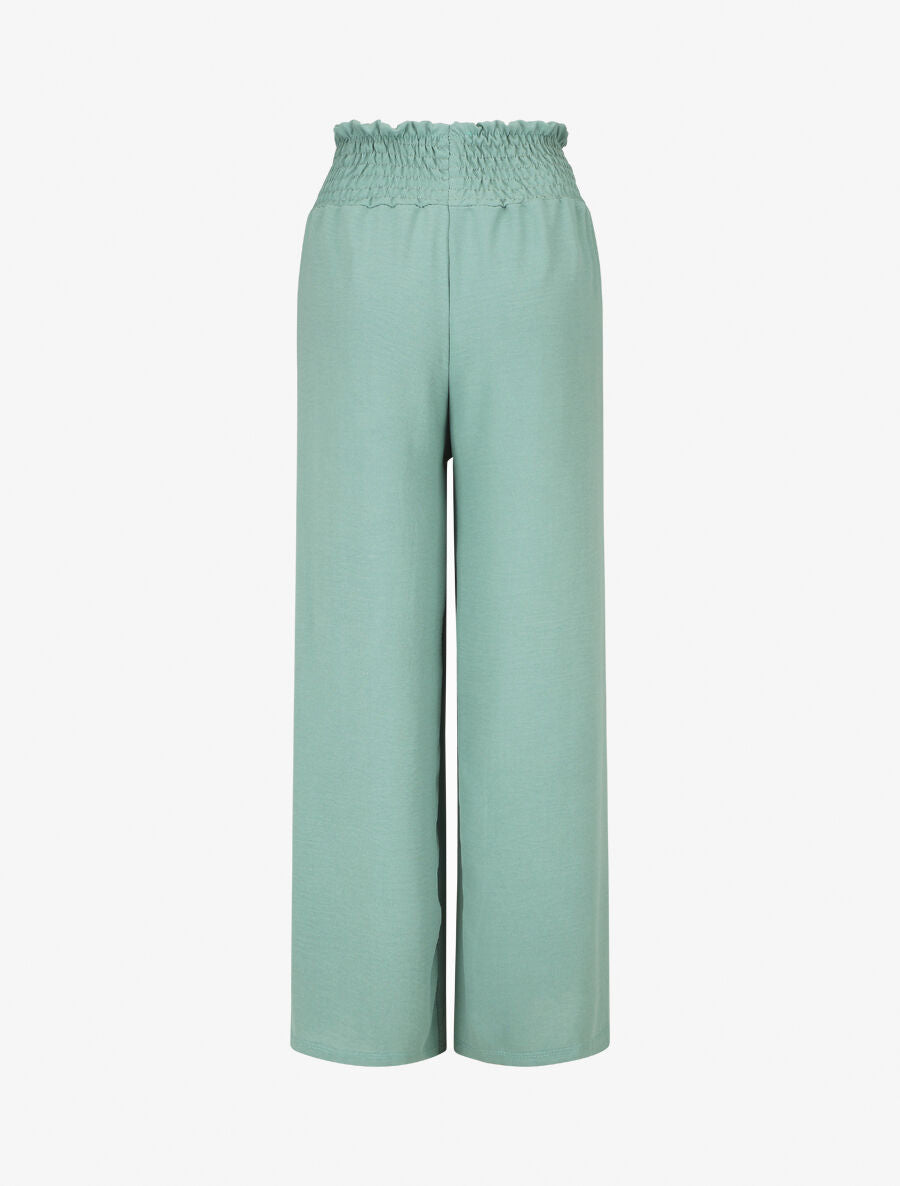 Pantalon ample à taille élastiquée - Vert d&