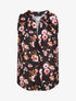Top droit imprimé bouquet automnal - Noir - 4