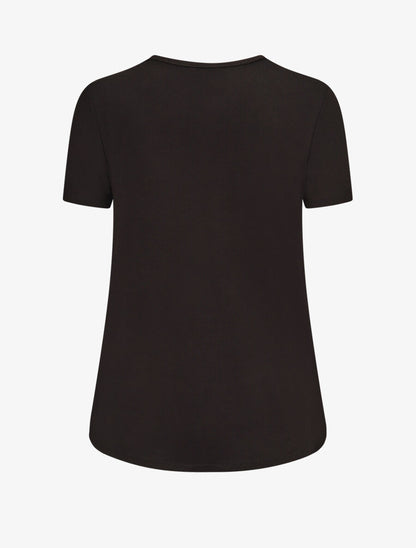 Top manches courtes style gilet ouvert - Noir/blanc - 2