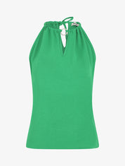 Top droit sans manches col américain - Vert - 1