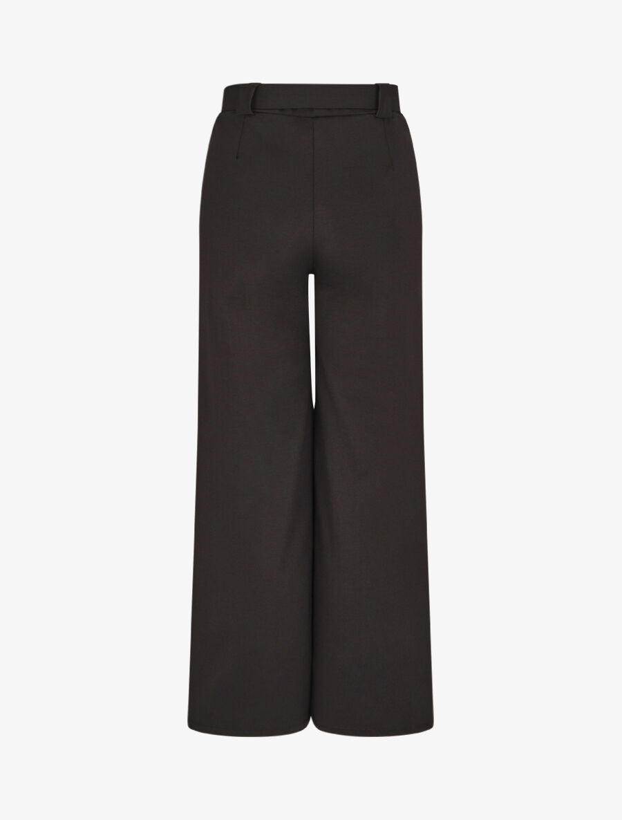 Pantalon droit taille haute uni - Noir - 2