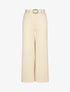 Pantalon droit taille haute uni - Beige - 1