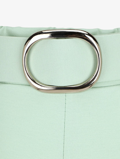 Pantalon droit taille haute uni - Vert d&