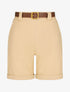 Short droit uni taille standard élastiquée - Beige - 4