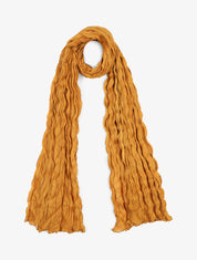 Foulard en coton effet froissé - Moutarde - 4