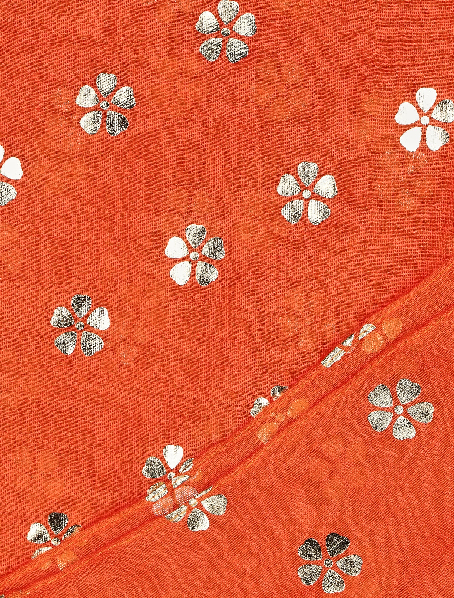 Foulard à fleurs irisées - Orange - 3