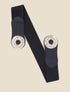 Ceinture élastiquée à double boucles effet froissé - Noir - 1