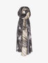 Foulard tie and dye à motifs stylisés et paillettes - Noir - 1