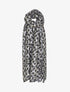Foulard à imprimé pois stylisé et lamé - Noir - 1