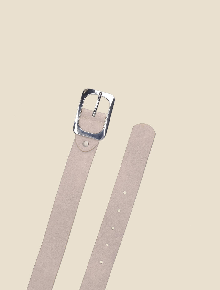 Ceinture en simili effet patiné - Beige - 2