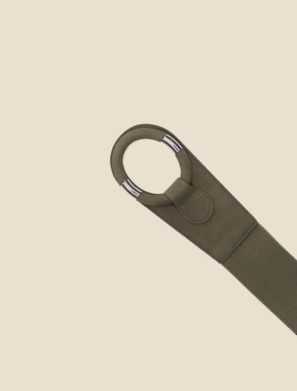 Ceinture à boucle ronde stylisée - Kaki - 2