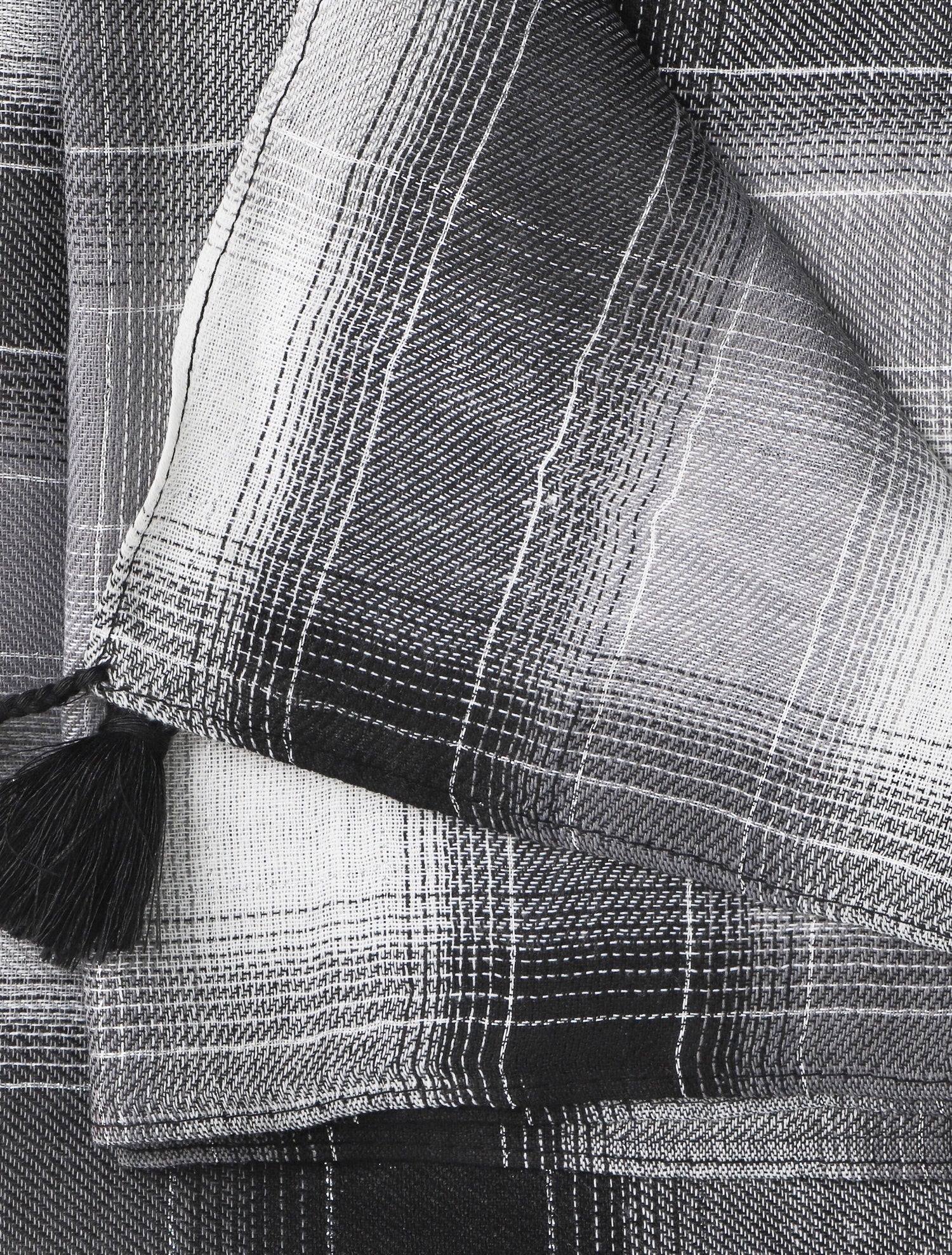 Foulard irisé à carreaux - Noir - 3