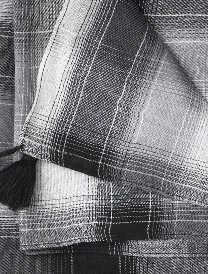 Foulard irisé à carreaux - Noir - 3