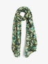 Foulard à imprimé fleurs et coeurs irisées - Vert - 1