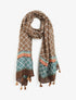 Foulard à imprimé mosaïque - Beige - 1