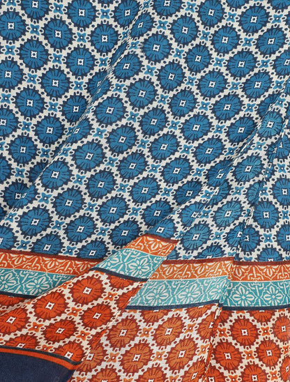 Foulard à imprimé mosaïque - Marine - 3