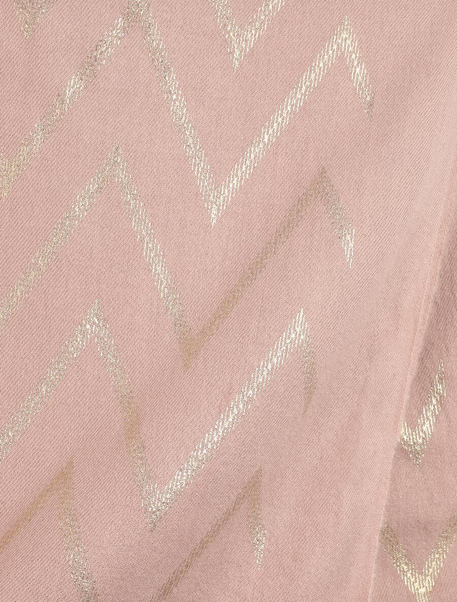 Echarpe à imprimé zig-zag irisés - Rose - 3