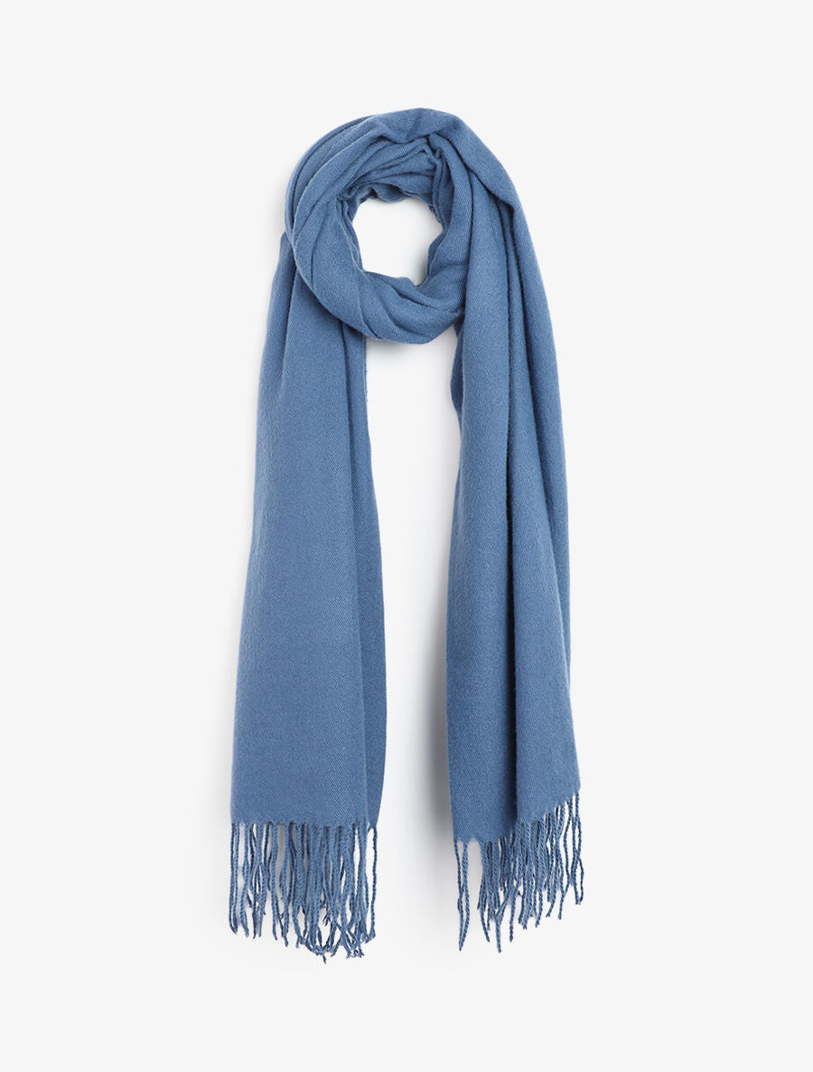Echarpe en laine mélangée - Bleu - 4
