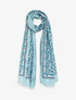 Foulard imprimé cachemire irisé - Bleu - 4
