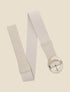 Ceinture élastiquée à boucle ardillon - Beige - 1