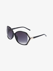 Lunettes de soleil ovales oversize - Noir/or - 1