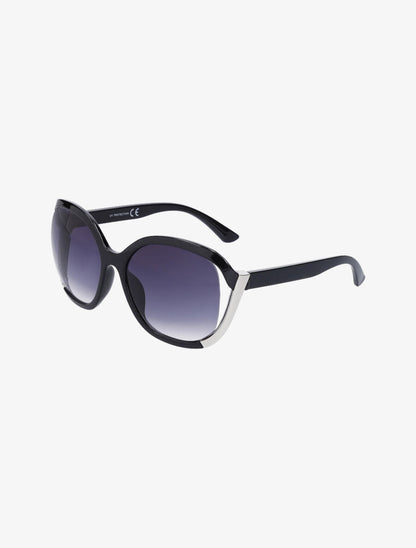 Lunettes de soleil rondes oversize - Argent - 1