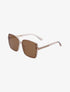 Lunettes de soleil carrés oversize - Camel - 2