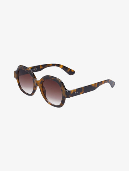 Lunettes de soleil rondes - Marron - 2