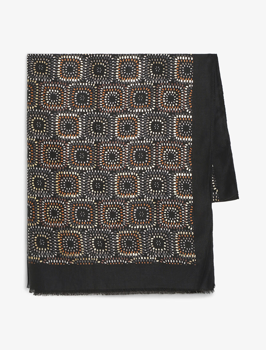 Foulard géométrique irisé - Noir - 2