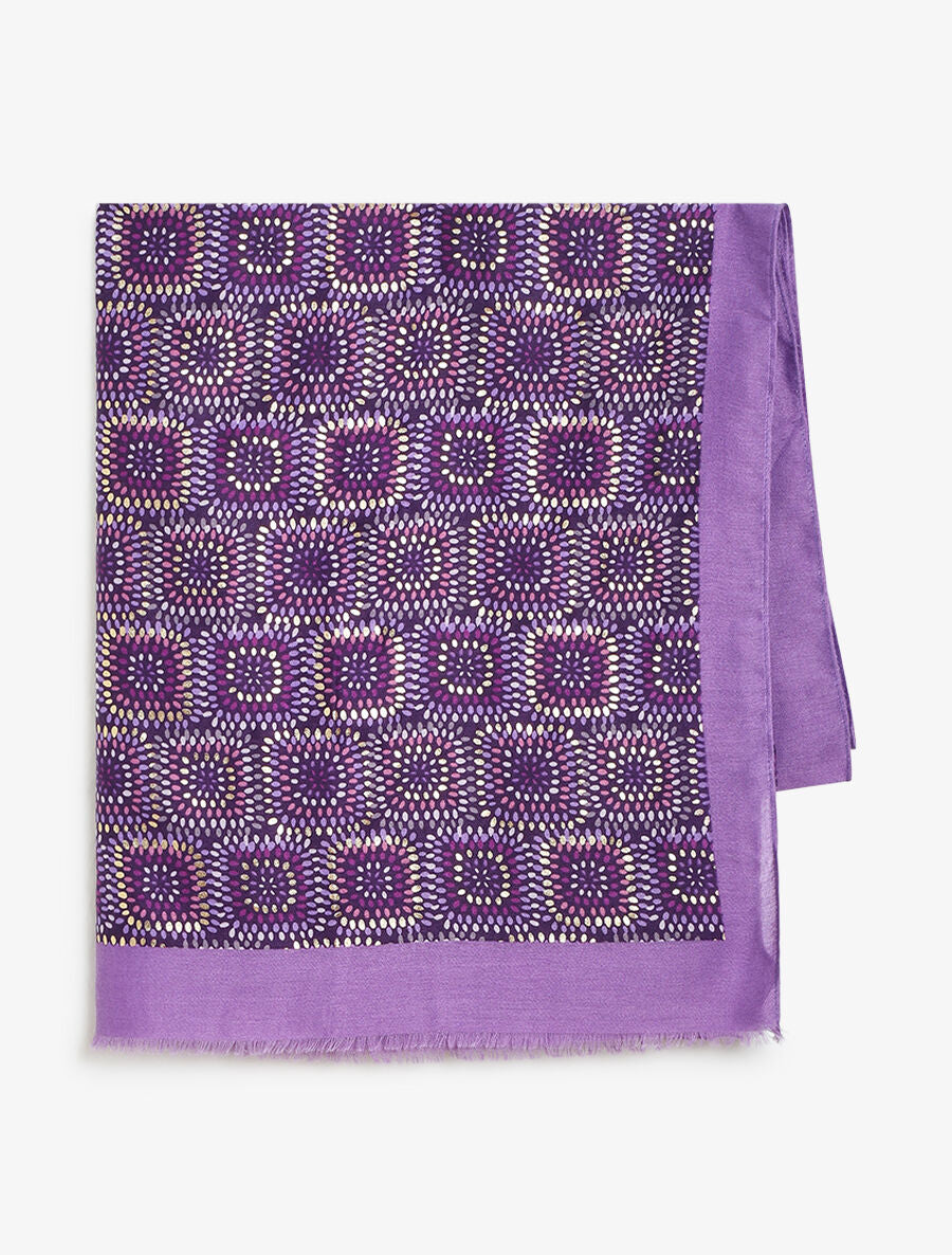 Foulard géométrique irisé - Violet - 2