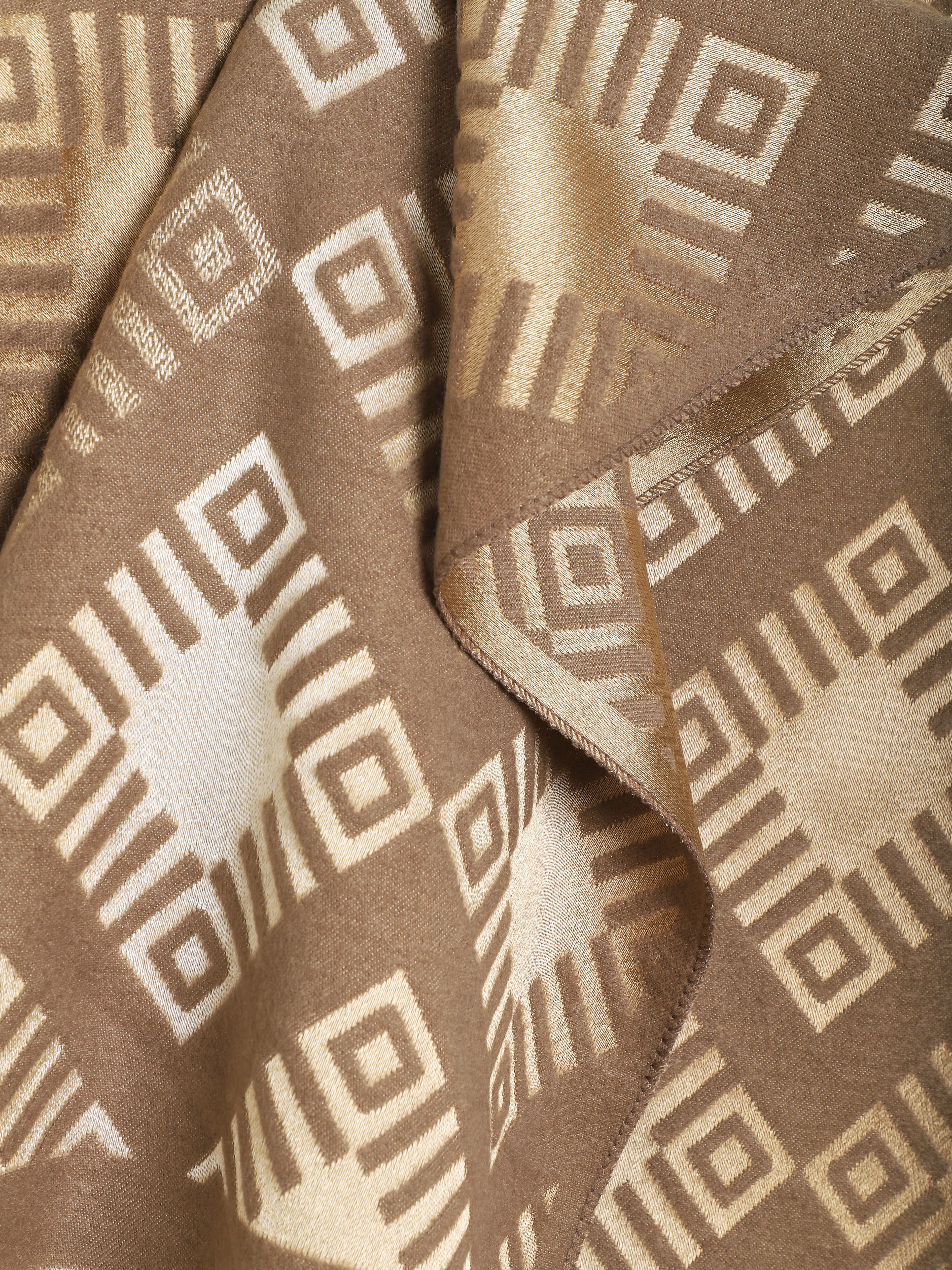 Echarpe motifs géométriques - Taupe - 3