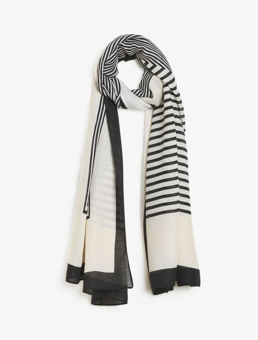 Foulard à motif géométrique - Écru - 4