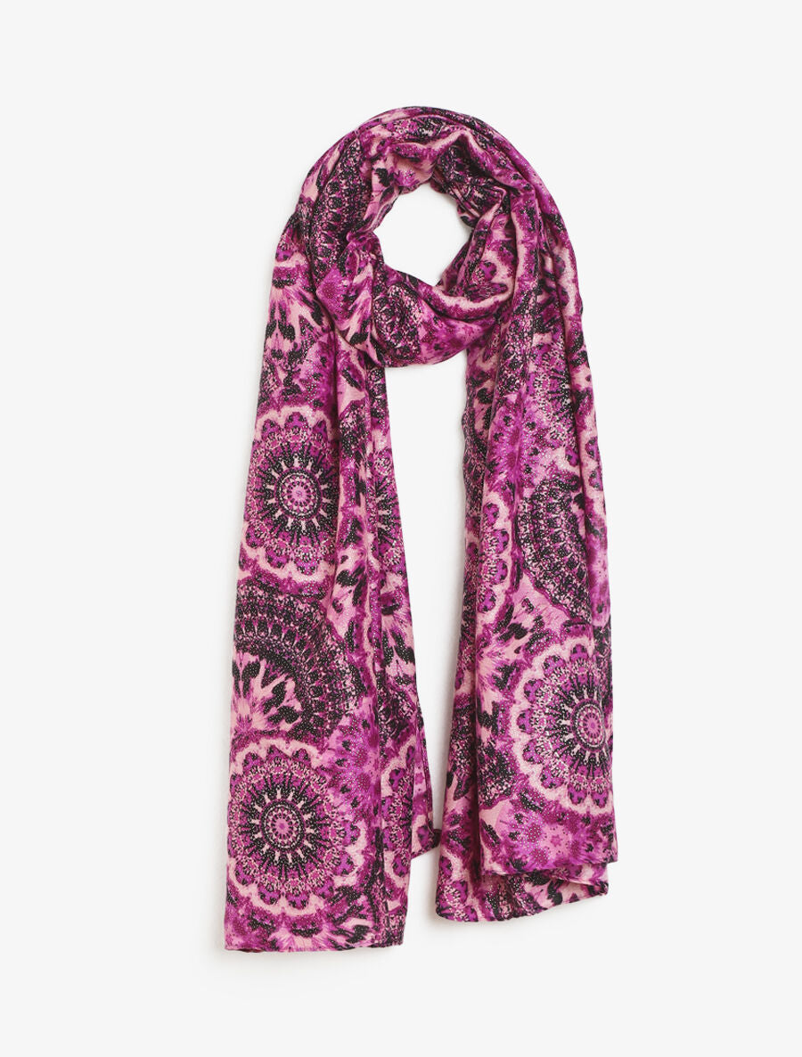 Foulard à motif rosace - Violet - 1