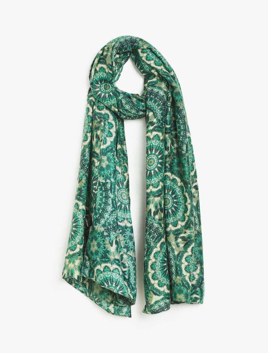Foulard à motif rosace - Vert - 1