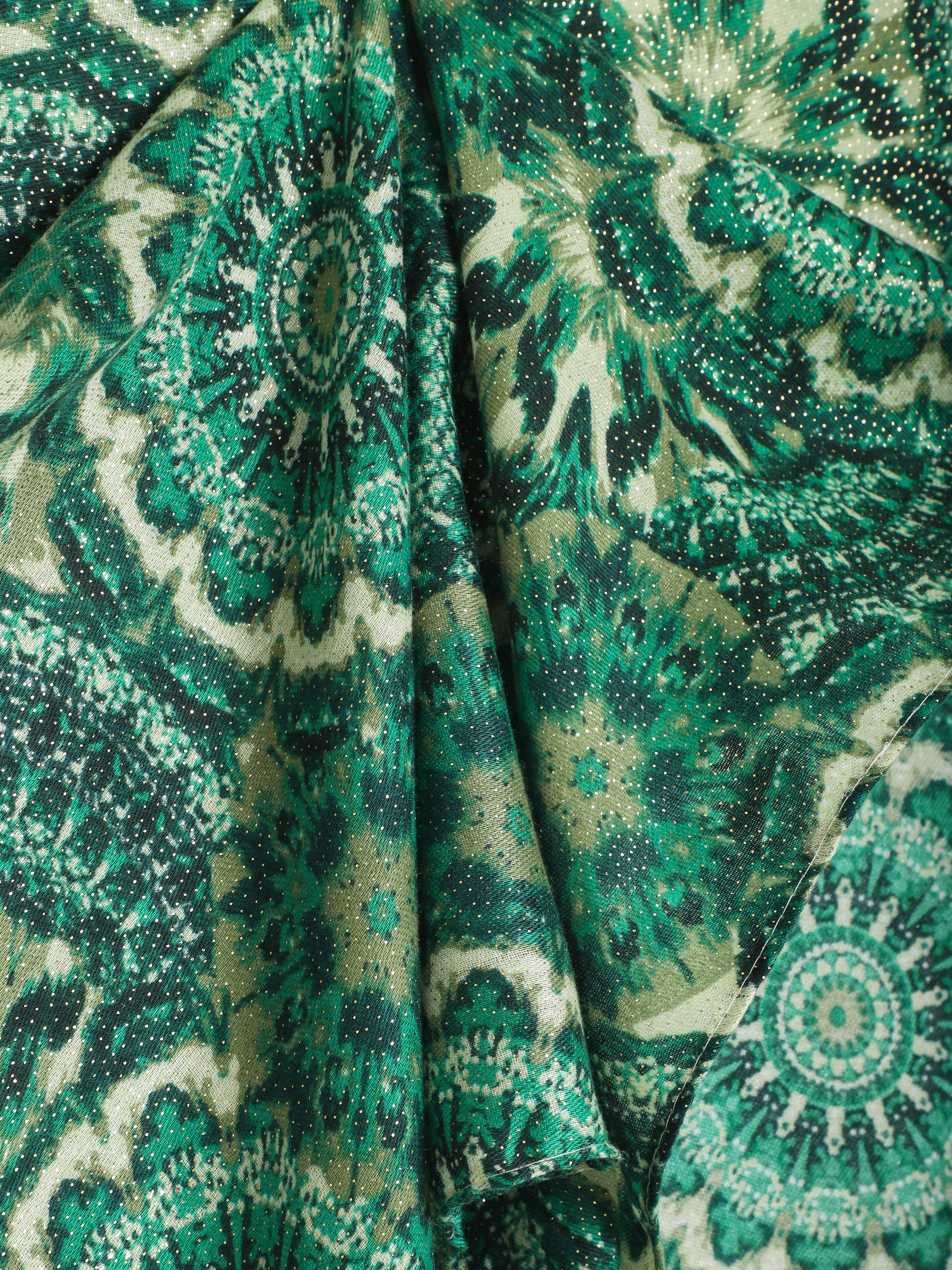 Foulard à motif rosace - Vert - 3