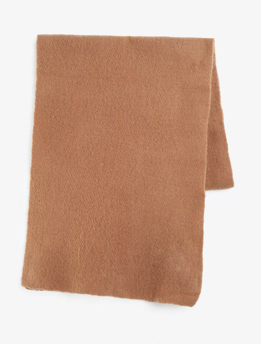 Echarpe unie en laine mélangée - Taupe - 2