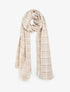 Echarpe imprimé tartan - Beige - 1