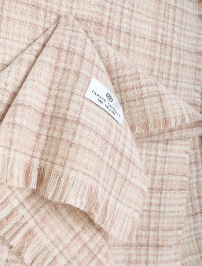 Echarpe imprimé tartan - Rose - 3