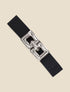 Ceinture élastiquée boucle métallique - Noir/argent - 1