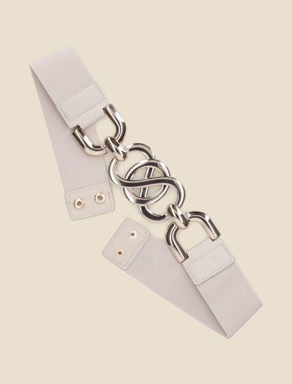 Ceinture à boucle style celtique - Beige - 1