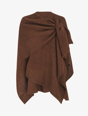 Châle en maille à paillettes - Marron - 1