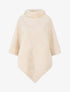 Poncho uni à motif quadrillé - Beige - 1
