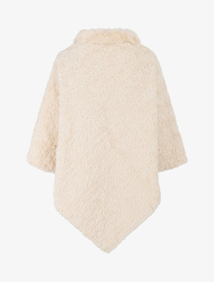 Poncho uni effet angora - Beige - 2