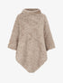 Poncho uni effet angora - Taupe - 1