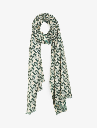Foulard à imprimé graphique irisé - Vert - 1