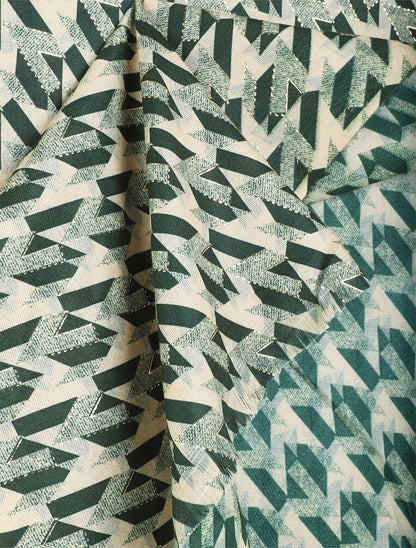 Foulard à imprimé graphique irisé - Vert - 3