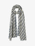 Foulard à imprimé graphique irisé - Noir - 4