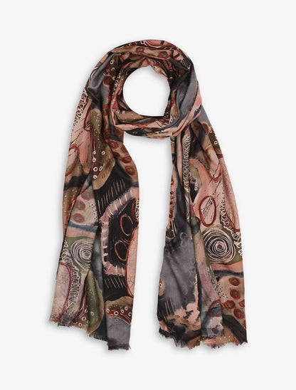 Foulard à imprimé psychédélique - Noir - 1