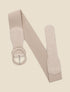 Ceinture extensible imprimé python - Beige - 2